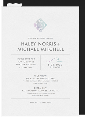 'Haleakalā' Wedding Invitation