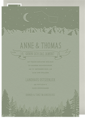 'Crater Lake' Wedding Invitation