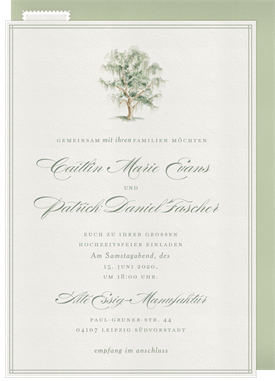 'Congaree' Wedding Invitation