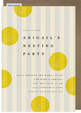 'French Stripes' Nesting Party Invitation