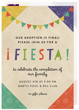 'Papel Picado Fiesta' Party Invitation