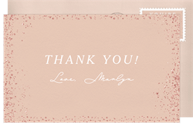 'Sophisticated Glitter' Adult Birthday Thank You Note