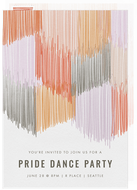 'Modern Fringe' Pride Invitation