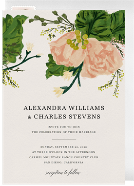 'Rustic Bouquet' Wedding Invitation