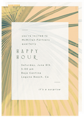 'Laguna' Happy Hour Invitation