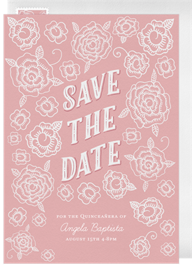 'Mis Quince Años' Kids Birthday Save the Date