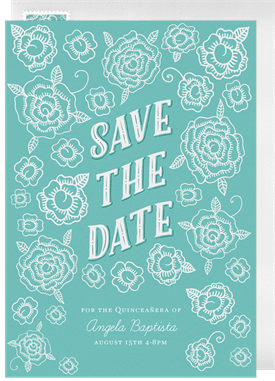 'Mis Quince Años' Kids Birthday Save the Date