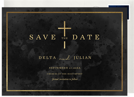 'Modern Cross' Wedding Save the Date