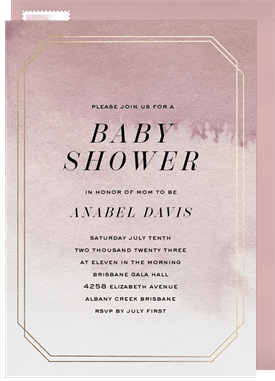 'Elegant Ombre' Baby Shower Invitation