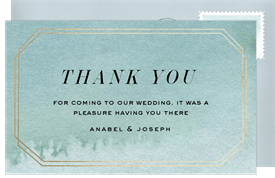 'Elegant Ombre' Wedding Thank You Note