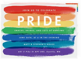 'Painted Rainbow' Pride Invitation