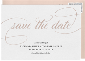 'Forever Script' Wedding Save the Date