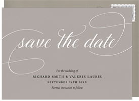 'Forever Script' Wedding Save the Date