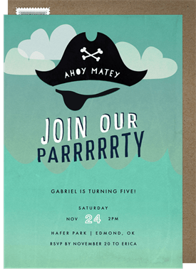 'Ahoy Matey' Kids Birthday Invitation