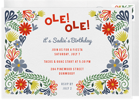 'Fiesta Frame' Adult Birthday Invitation