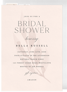 'Found Foliage' Bridal Shower Invitation