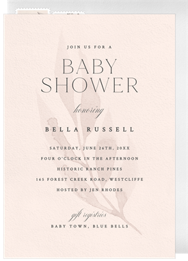 'Found Foliage' Baby Shower Invitation