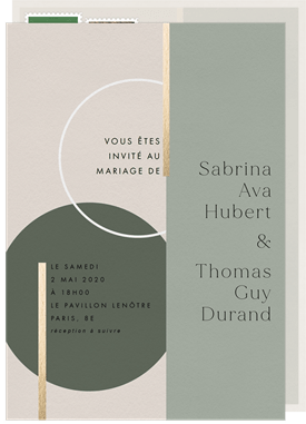 'Bauhaus Shapes' Wedding Invitation