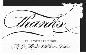 'Love Statement' Wedding Thank You Note