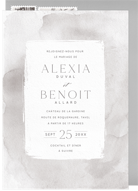 'Watercolor Wash' Wedding Invitation