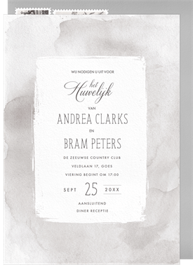 'Watercolor Wash' Wedding Invitation