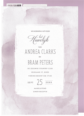 'Watercolor Wash' Wedding Invitation