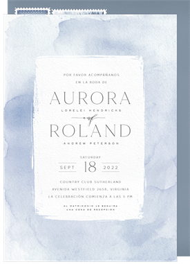 'Watercolor Wash' Wedding Invitation