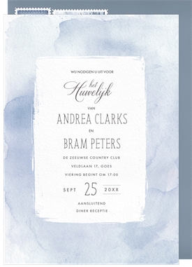 'Watercolor Wash' Wedding Invitation