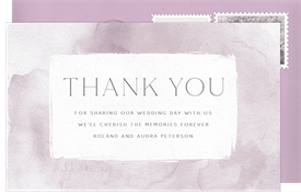 'Watercolor Wash' Wedding Thank You Note