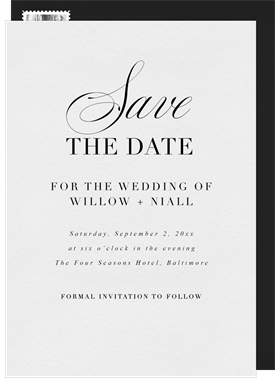'Simply Luxe' Wedding Save the Date
