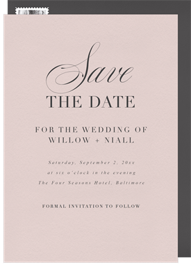'Simply Luxe' Wedding Save the Date