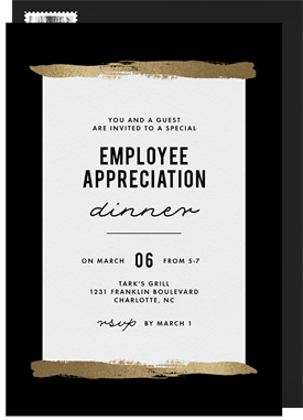 'Foil Elements' Dinner Invitation