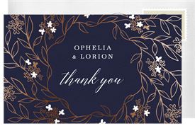 'Radial Blooms' Wedding Thank You Note