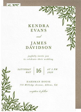 'Branches' Wedding Invitation