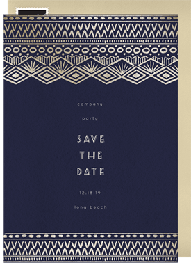 'Gilded Pattern' Dinner Save the Date