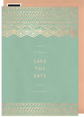 'Gilded Pattern' Wedding Save the Date