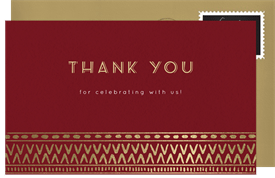 'Gilded Pattern' Dinner Thank You Note