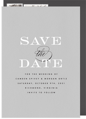 'Classic Beauty' Wedding Save the Date