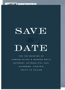 'Classic Beauty' Wedding Save the Date