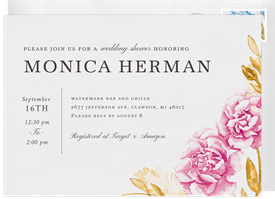 'Rosey Romance' Wedding Invitation