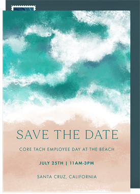 'Seaside Waves' Business Save the Date