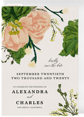 'Rustic Bouquet' Wedding Save the Date