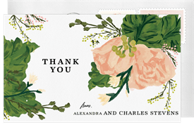 'Rustic Bouquet' Wedding Thank You Note