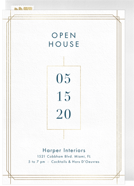 'Linear Frame' Open House Invitation