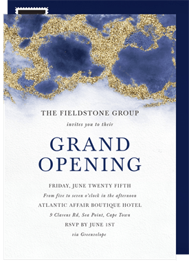 'Dreamy Ink Wash' Grand opening Invitation