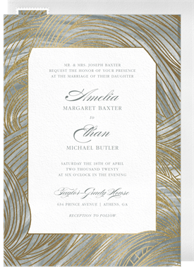 'Textured Waves' Wedding Invitation