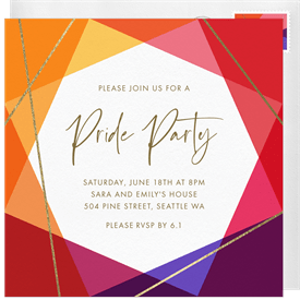'Colorful Geometric' Pride Invitation
