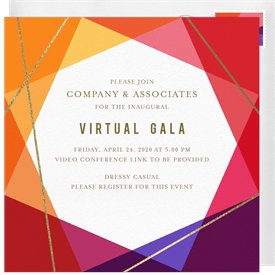 'Colorful Geometric' Virtual Events Invitation