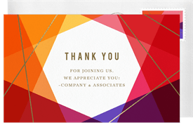 'Colorful Geometric' Gala Thank You Note