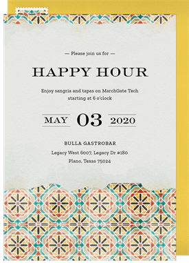 'Rustic Tiles' Happy Hour Invitation